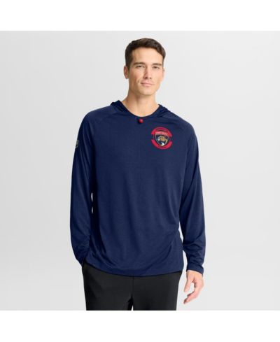 Fanatics Men's Navy Florida Panthers Authentic Pro Rink Raglan Hoodie