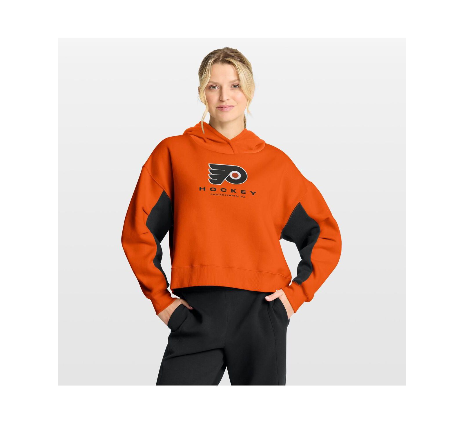 Женское худи Fanatics Orange Philadelphia Flyers Back Check Boxy
