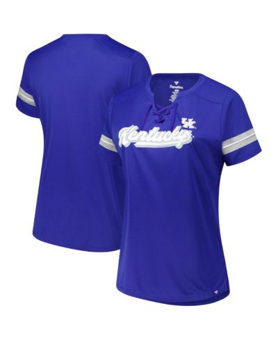 Fanatics Women's Royal Kentucky Wildcats Plus Size Overtime Readiness Lace-Up T-Shirt