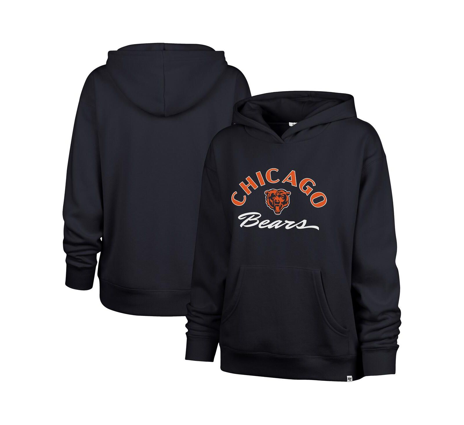 Женская толстовка '47 Brand Navy Chicago Bears Whirlwind Naomi Pullover Hoodie