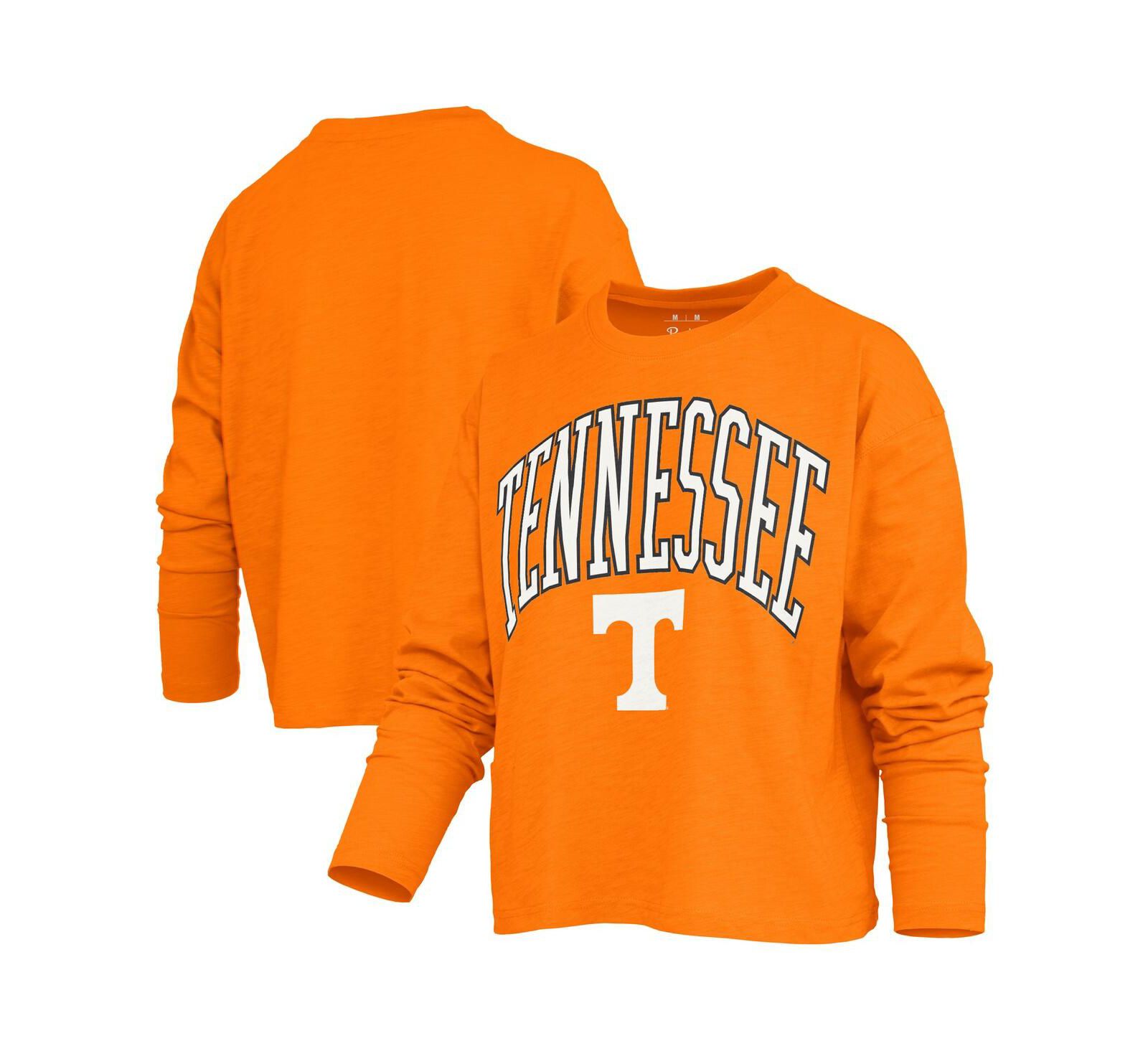 Pressbox Women's Tennessee Orange Tennessee Volunteers Motley Boxy Waist-Length Long Sleeve T-Shirt