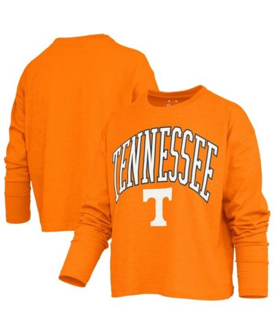Pressbox Women's Tennessee Orange Tennessee Volunteers Motley Boxy Waist-Length Long Sleeve T-Shirt