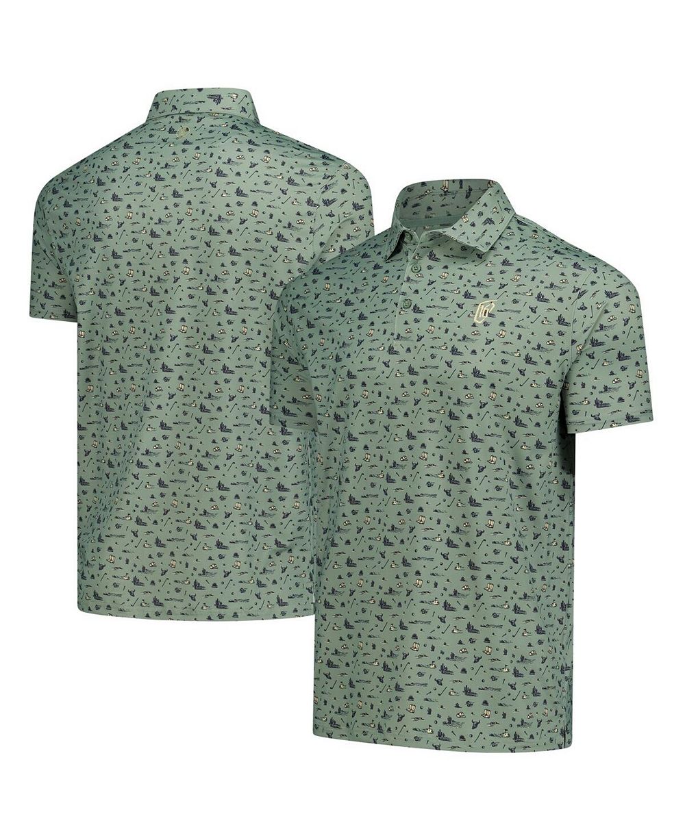 Мужская рубашка-поло Barstool Golf Green WM Phoenix Open Printed
