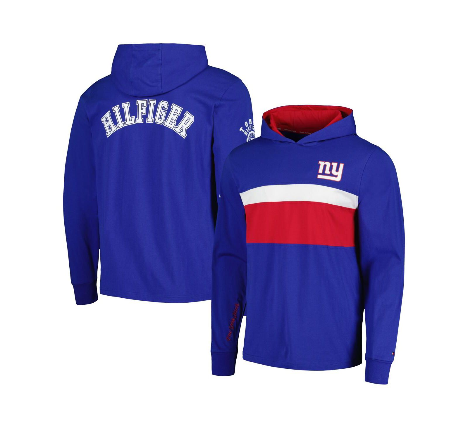 Tommy Hilfiger Men's Royal New York Giants Morgan Long Sleeve Hoodie T-Shirt