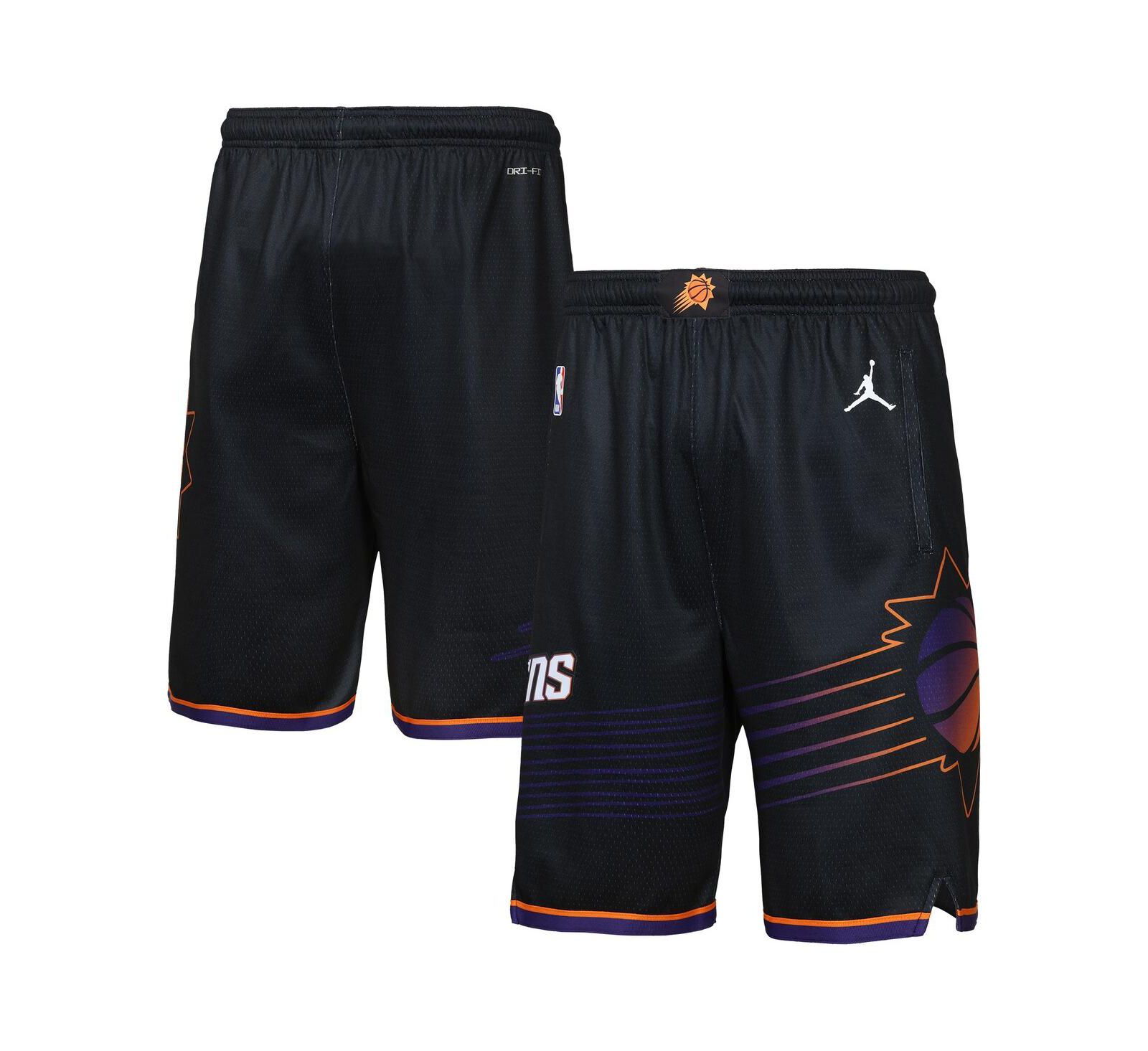 Jordan Big Boys and Girls Black Phoenix Suns Statement Edition Swingman Dri-FIT Shorts