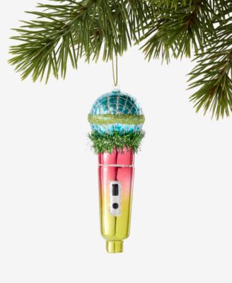 Holiday Lane стеклянное украшение Disco Brights в виде микрофона, эксклюзив Macy's