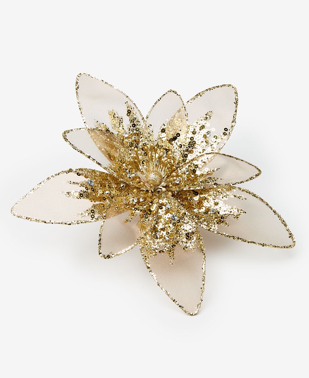 Holiday Lane Enchanted Forest Flower Ornament With Clip, Macy's Exclusive