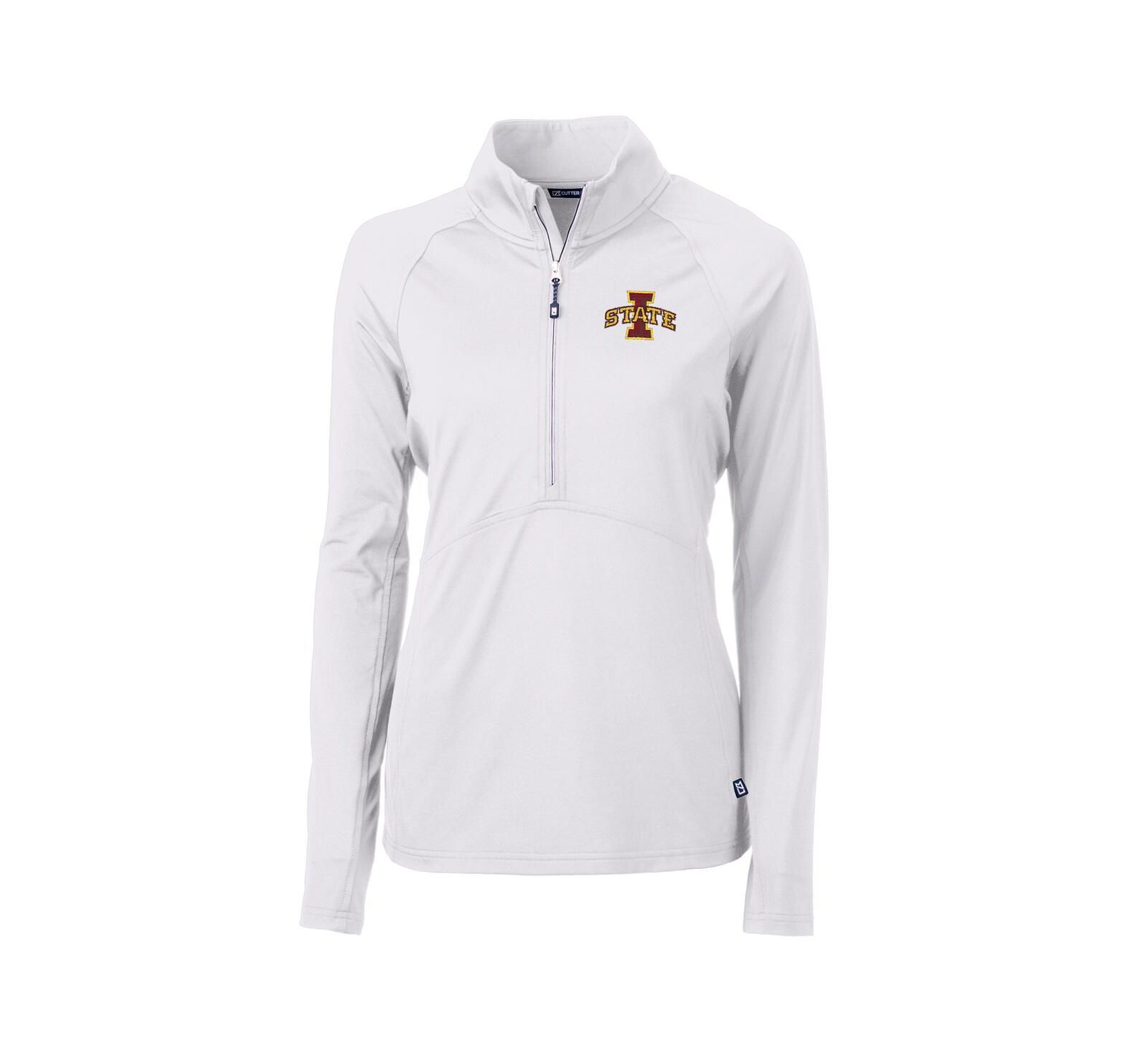 Женская полуziп-куртка Cutter & Buck Iowa State Cyclones Adapt Eco Knit