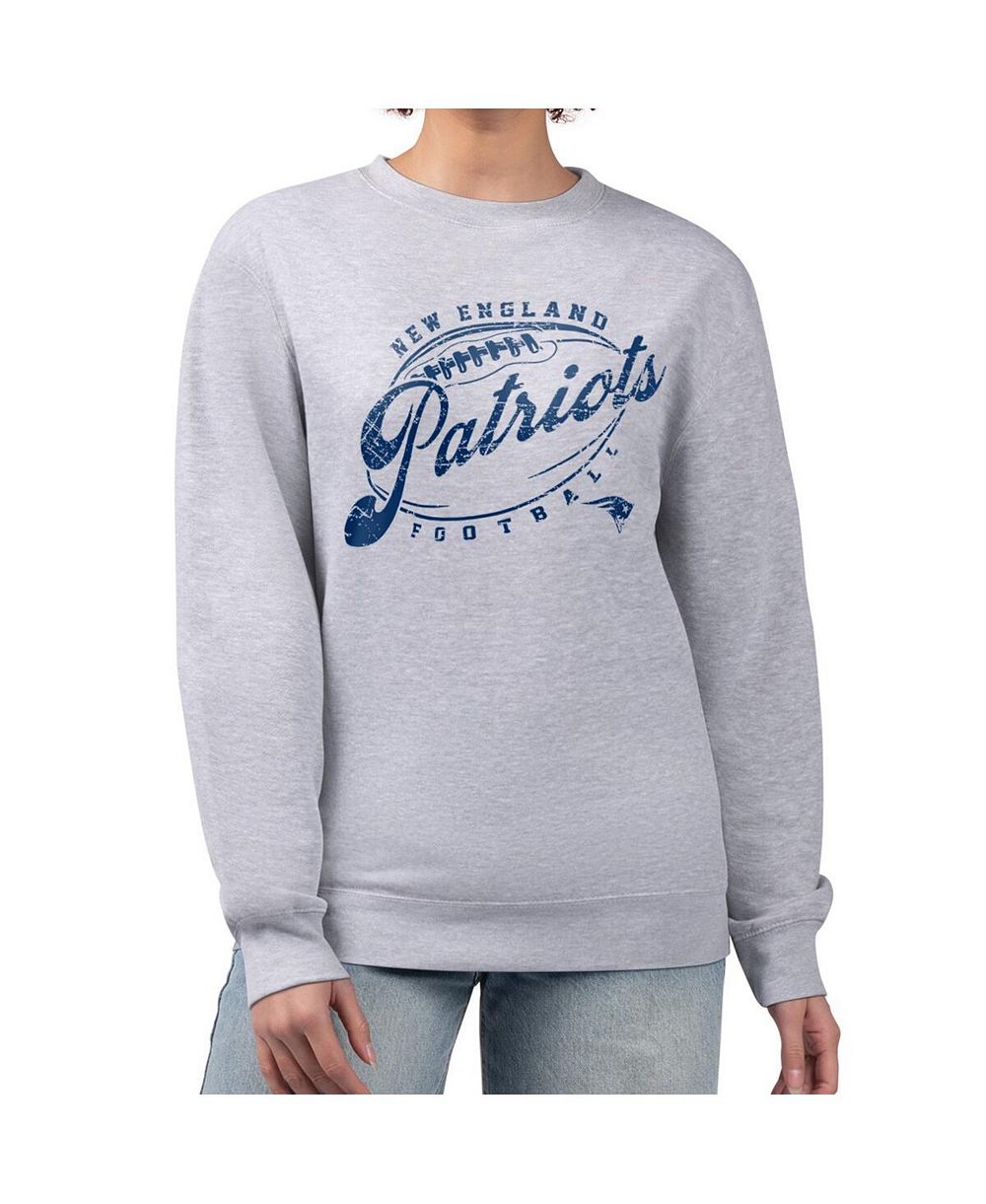 G-III 4Her by Carl Banks Женская флисовая толстовка New England Patriots Distressed Graphics Gray