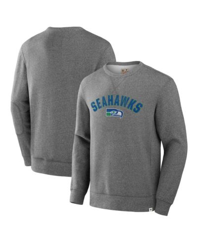 Мужское свитшот Fanatics Heather Gray Seattle Seahawks Loop Terry Pullover
