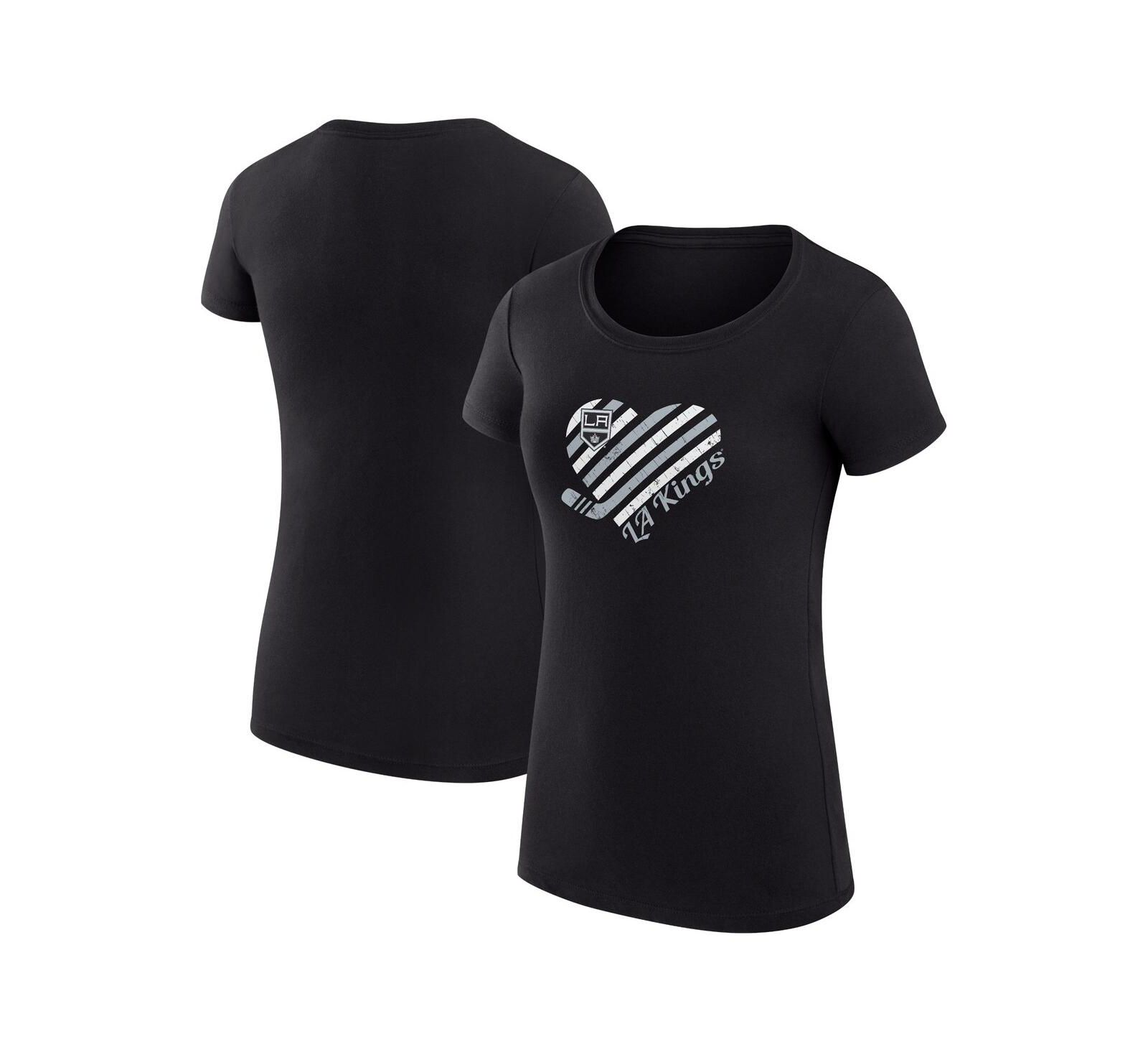 G-III 4Her by Carl Banks женская черная футболка Los Angeles Kings Super-Slim Fit с сердцем