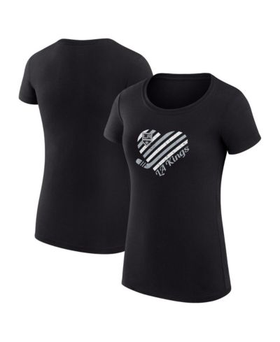 G-III 4Her by Carl Banks женская черная футболка Los Angeles Kings Super-Slim Fit с сердцем