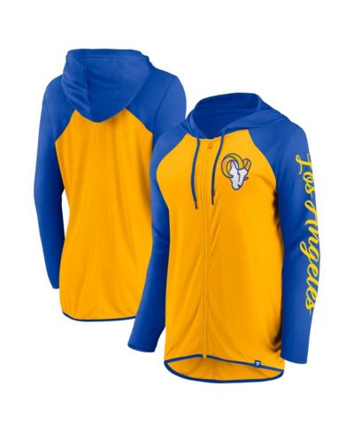 Женская толстовка Fanatics Gold/Royal Los Angeles Rams Full-Zip