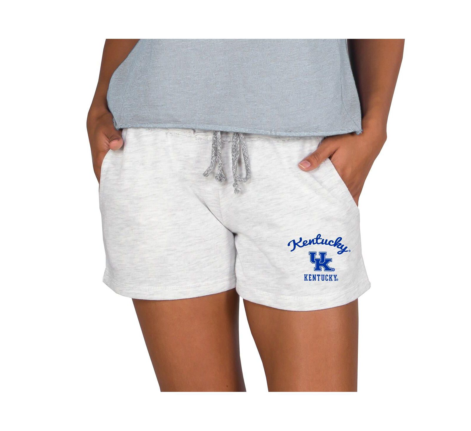 Concepts Sport Women's Ash Kentucky Wildcats Mainstream French Terry Tri-Blend Shorts