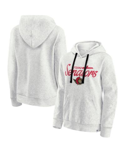 Женская толстовка Fanatics Women's Oatmeal Ottawa Senators True Classics Quilted Pullover