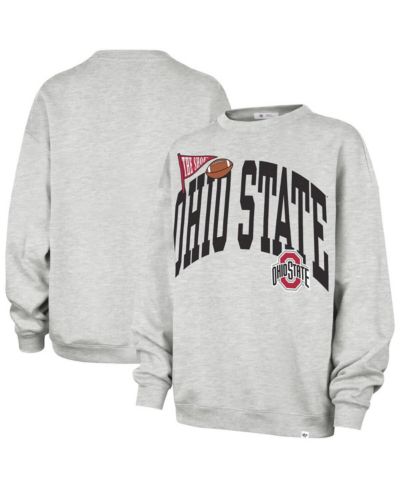 Женская флисовая толстовка '47 Brand Gray Ohio State Buckeyes Icon