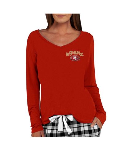 Женский спортивный топ Concepts Sport San Francisco 49ers Marathon Knit с длинными рукавами, ярко-алый