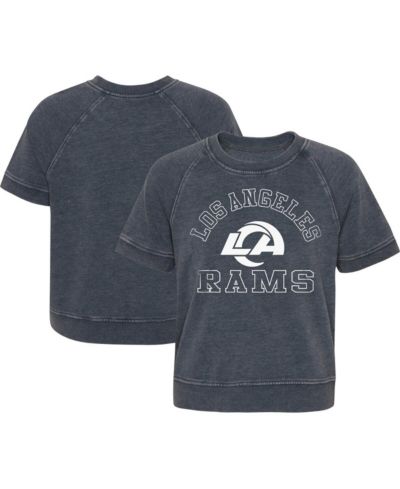 Футболка Outerstuff Big Girls Heather Charcoal Los Angeles Rams Cheer Squad Raglan