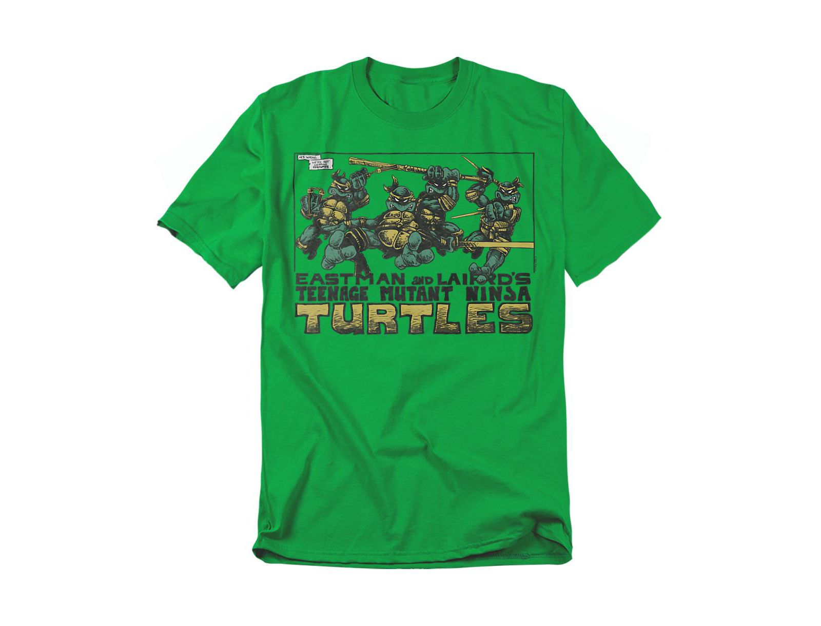 Teenage Mutant Ninja Turtles Men's Leaping Over Logo T-Shirt