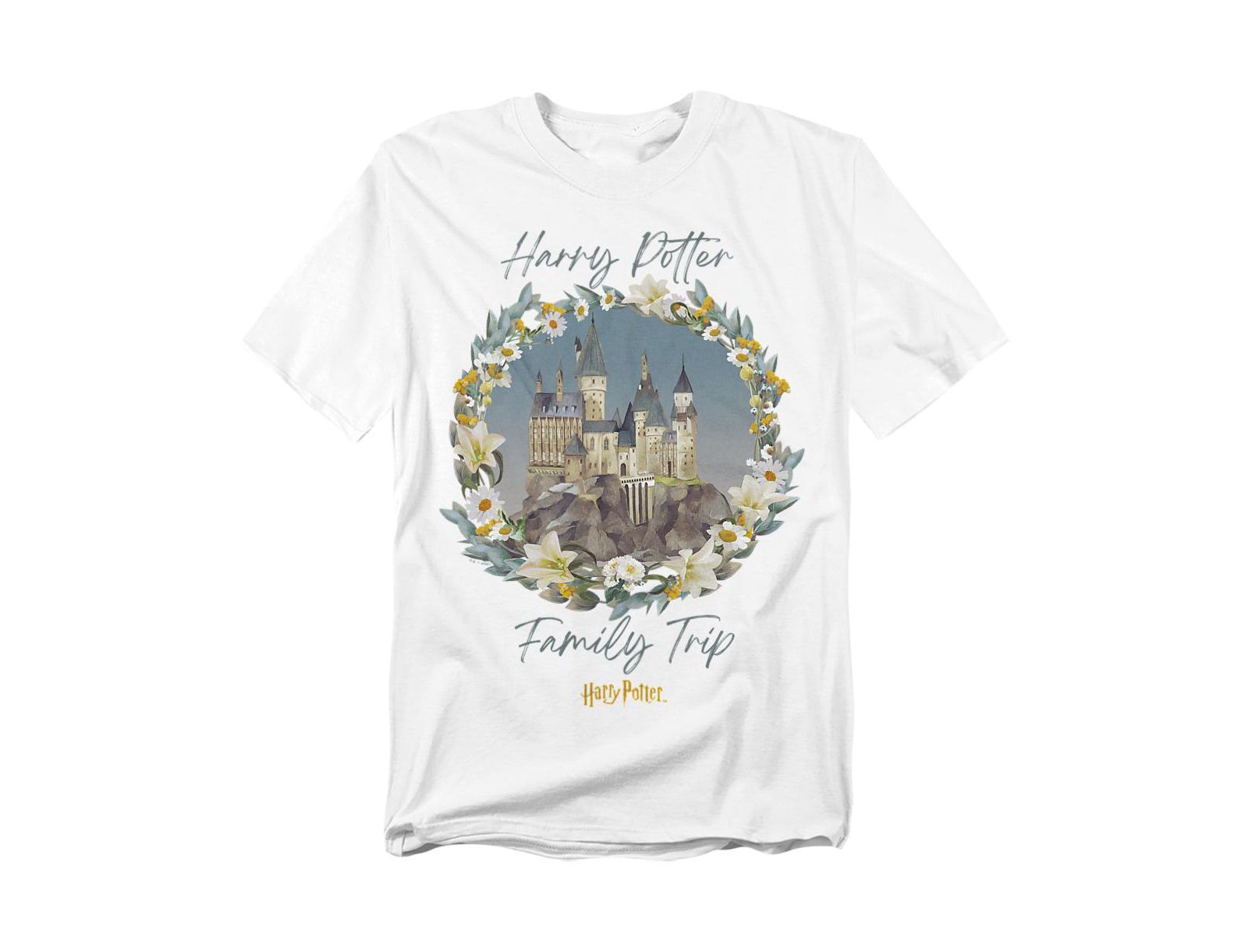 Harry Potter Men's Hogwarts Family Trip Watercolor T-Shirt