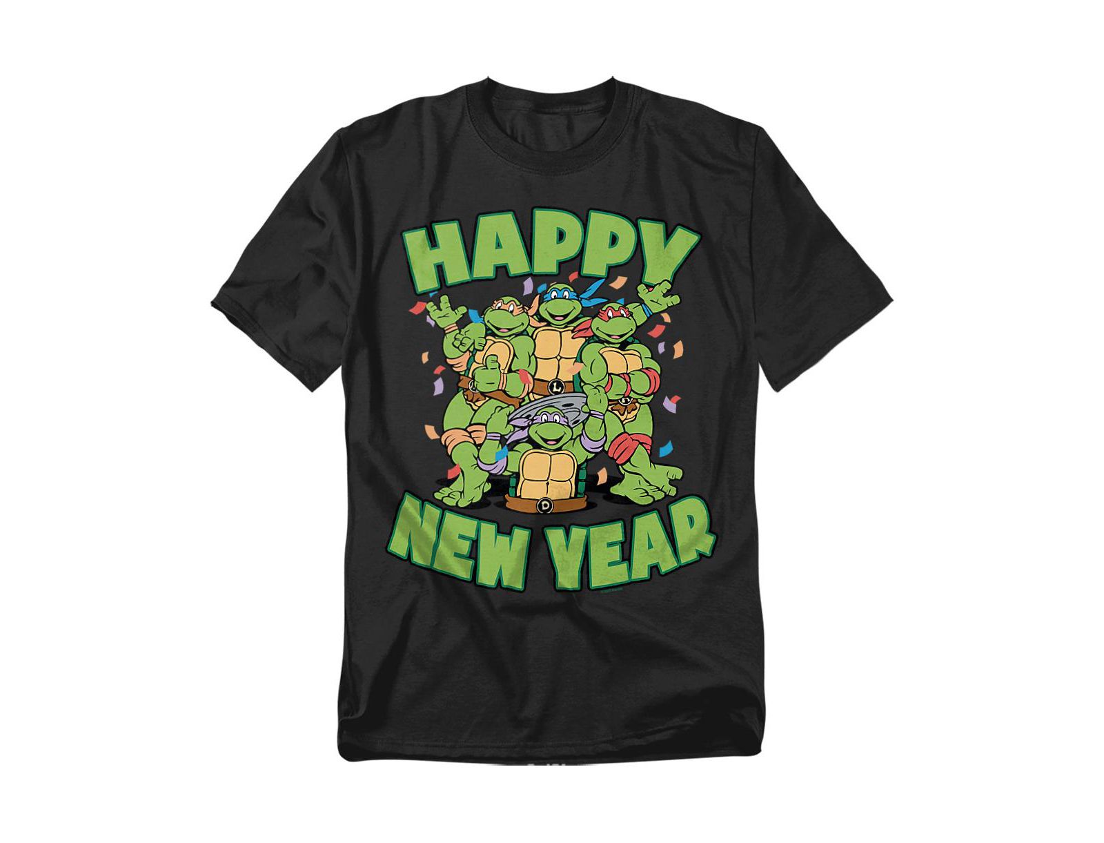 Teenage Mutant Ninja Turtles Men's Happy New Year Group T-Shirt