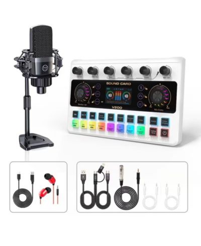 Комплект микрофона для подкастов Zealsound с аудиомикшером