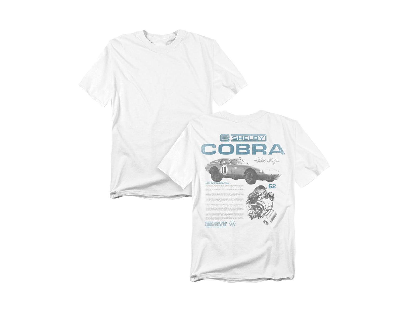 Mustang Men's Shelby Cobra Racing Infographic T-Shirt