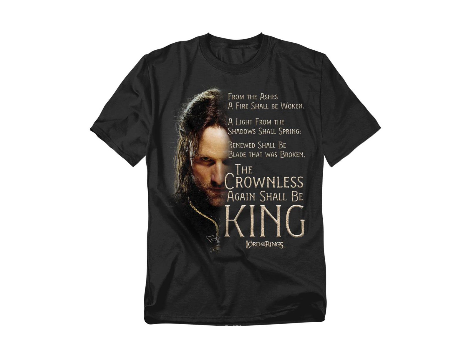 Lord Of The Rings Men's Aragorn Crownless King T-Shirt