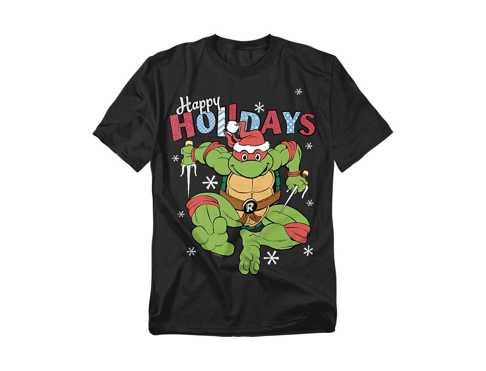 Teenage Mutant Ninja Turtles Big & Tall Happy Holidays With Raphael T-Shirt