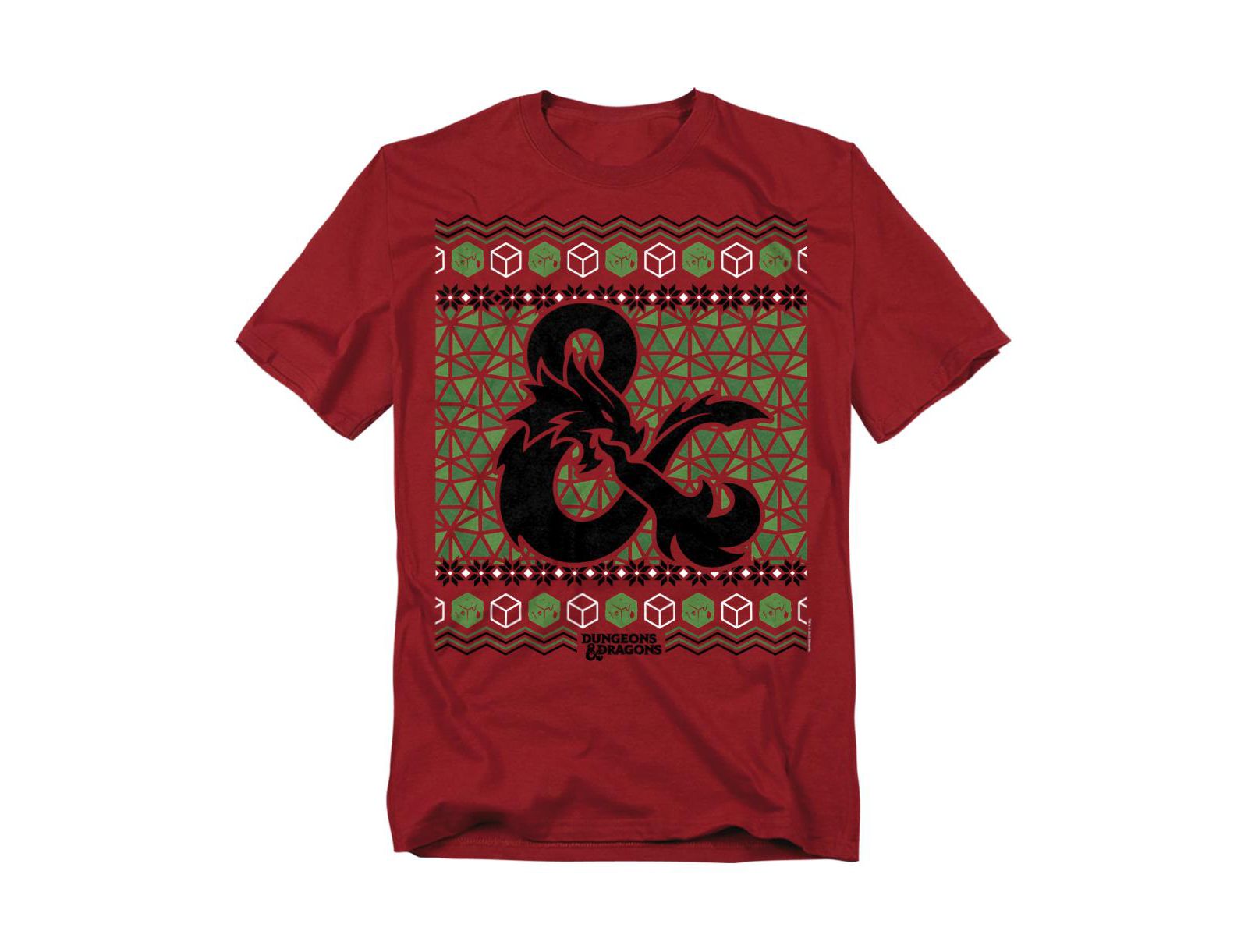 D&D Men's Ampersand Logo Ugly Christmas T-Shirt