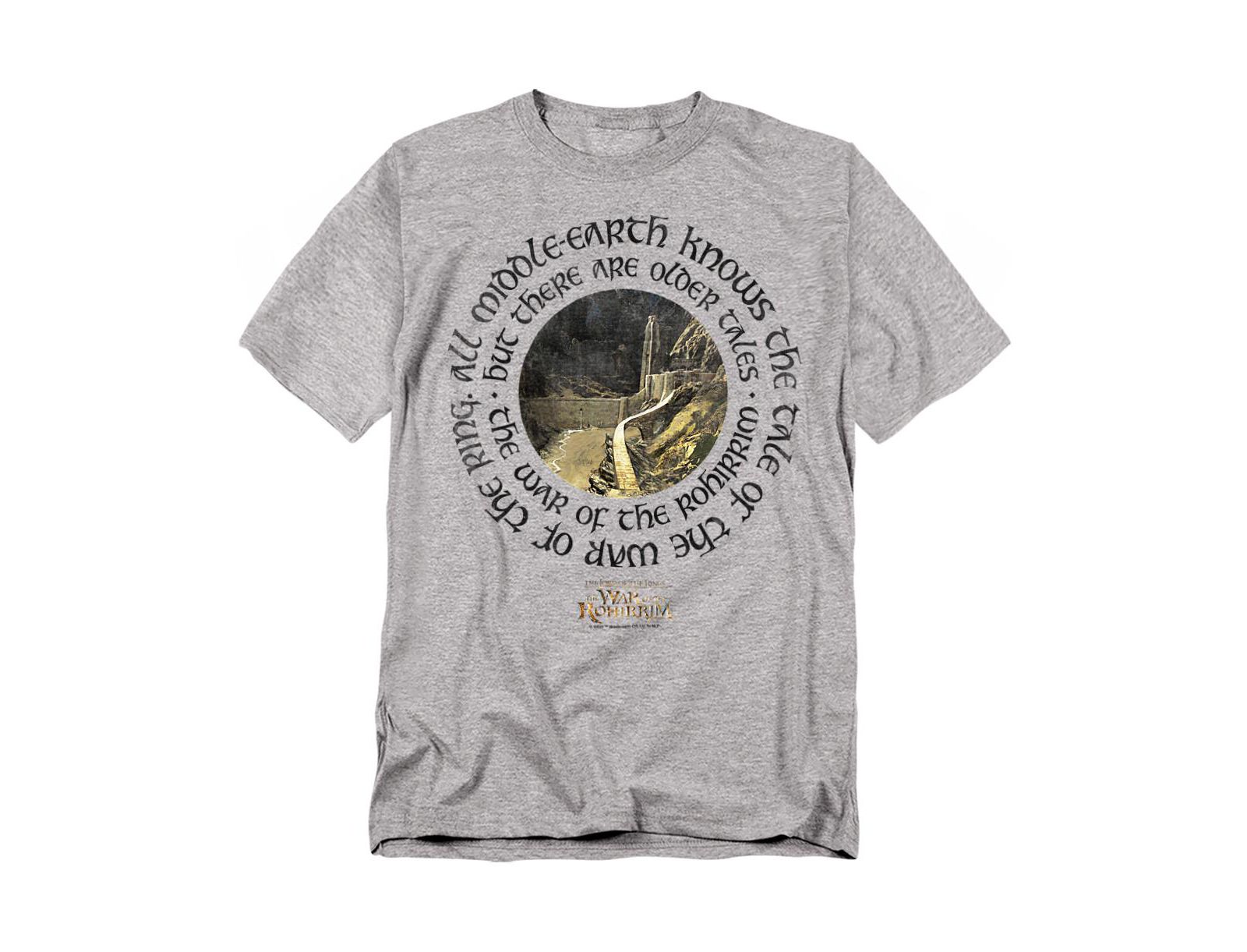 Lord Of The Rings Men's War Of The Rohirrim Helms Deep Circle T-Shirt