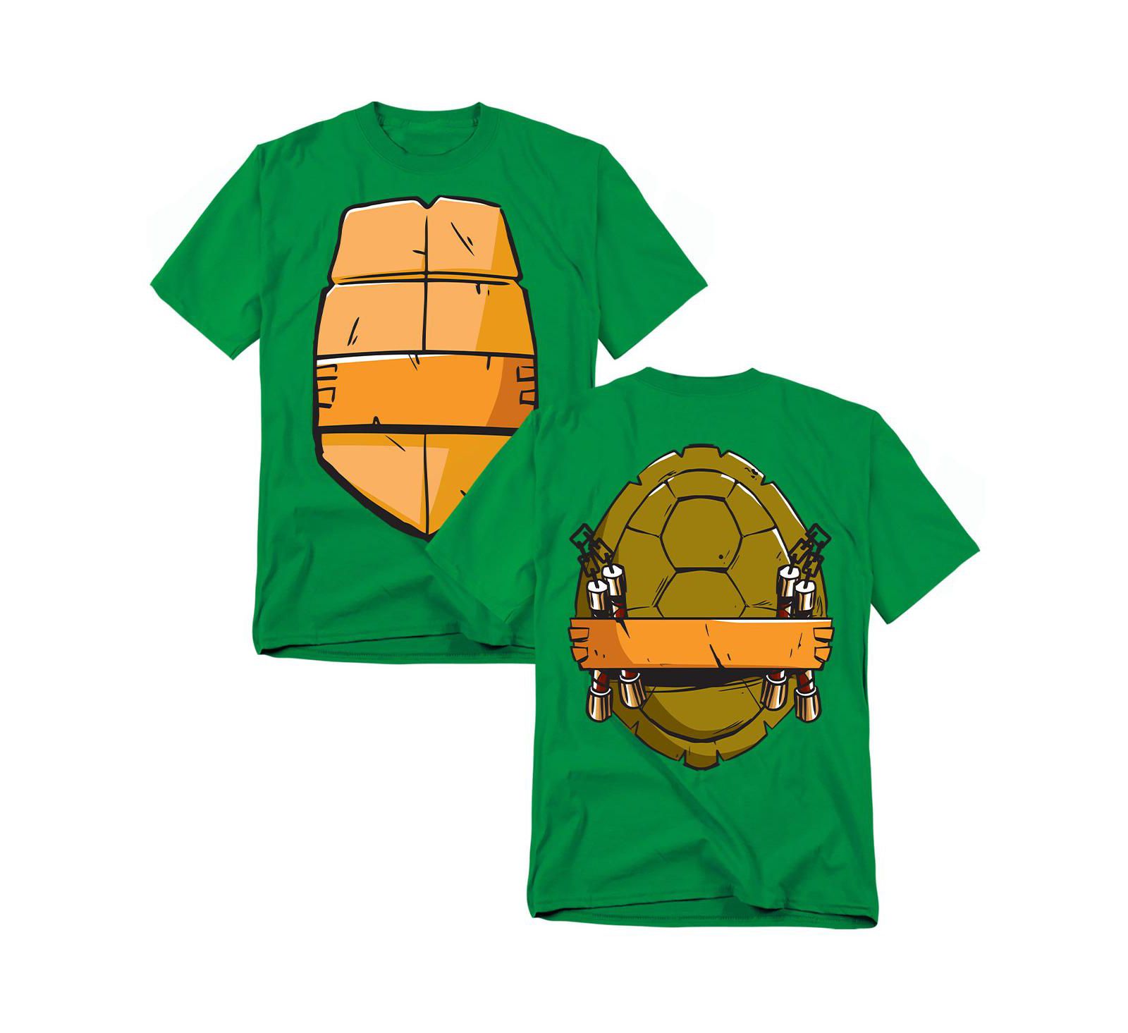 Teenage Mutant Ninja Turtles Big & Tall 2012 Michelangelo Shell Front Back T-Shirt