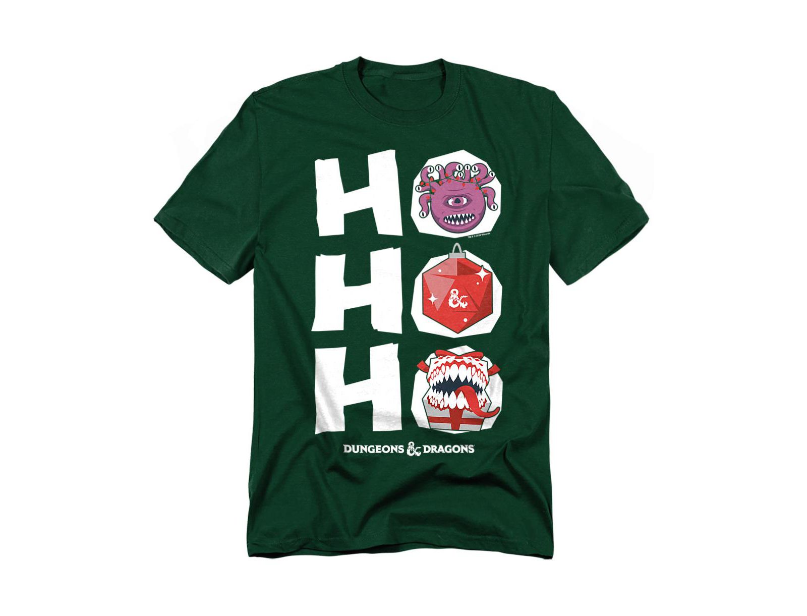 D&D Men's Dungeons Dragons Christmas T-Shirt
