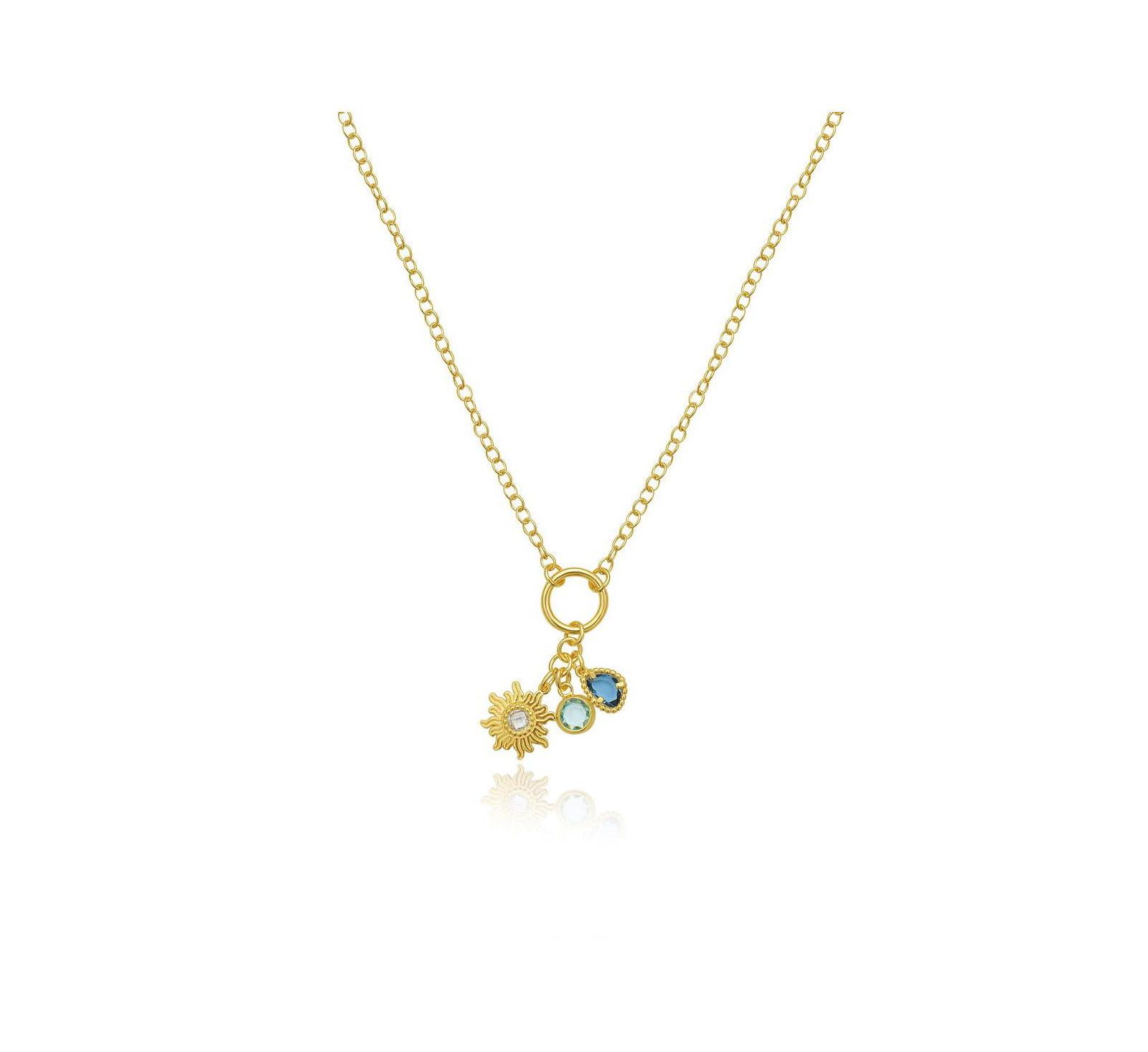 The Lovery Подвеска Sunflower Charm из стерлингового серебра с позолотой 14K
