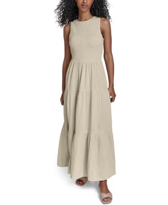 Женское миди-платье Calvin Klein Smocked Tiered A-Line