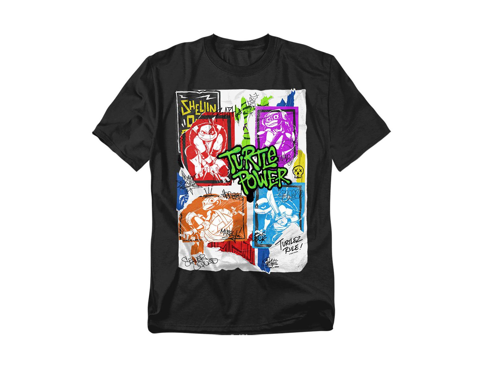 Teenage Mutant Ninja Turtles Men's Tales Of The Lino Posters T-Shirt