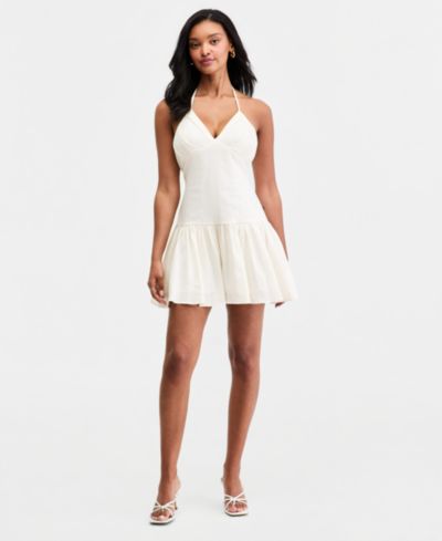 Женское мини-платье Bar III Linen-Blend Drop-Waist