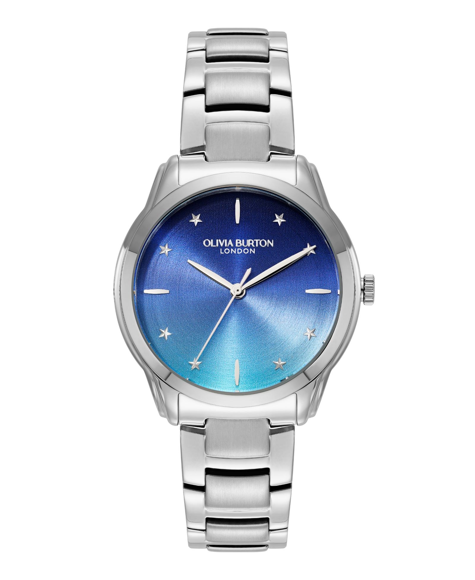Женские наручные часы Olivia Burton Colourwave, серебристый корпус из нержавеющей стали, 36mm