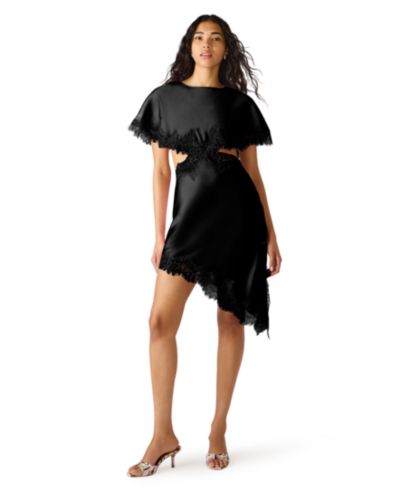 Steve Madden Women's Asymmetric Lace Trim Maycie Dress