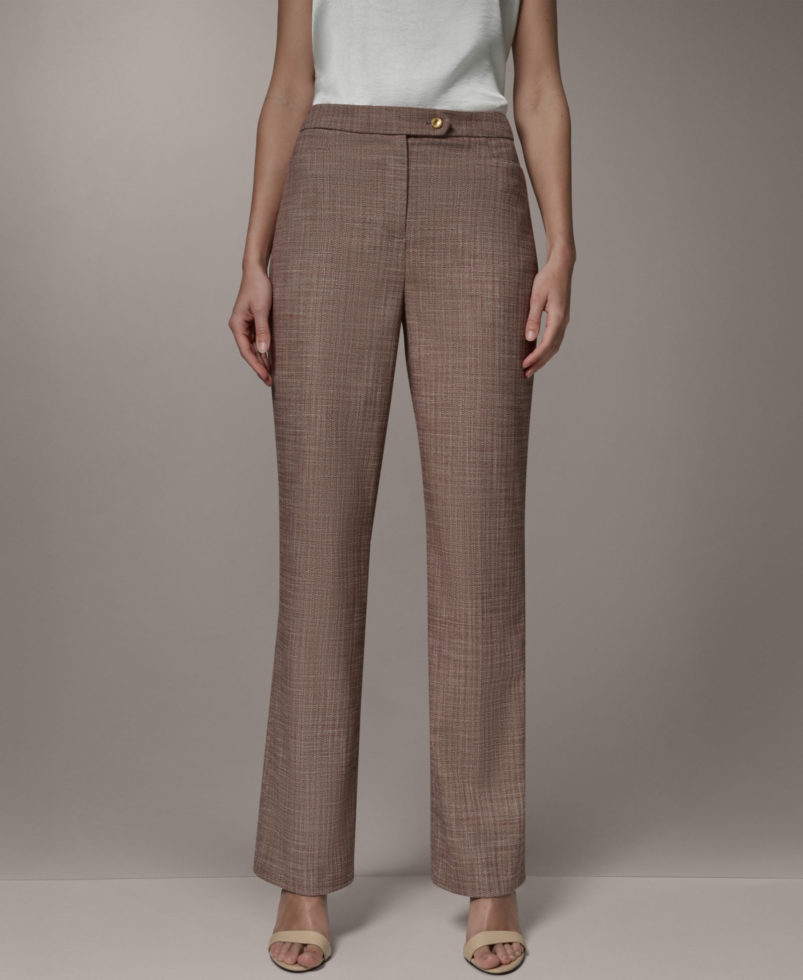 Donna Karan New York Женские брюки прямого кроя со средней посадкой