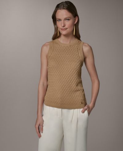 Женский вязаный джемпер Donna Karan New York с круглым вырезом