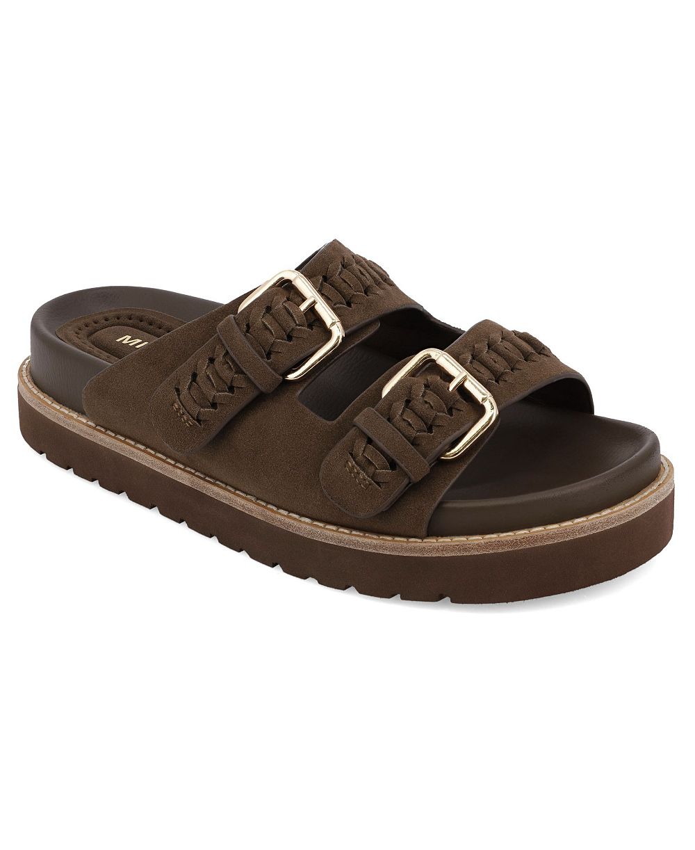 MIA Women's Marley Double Buckle Braided Platform Sandals