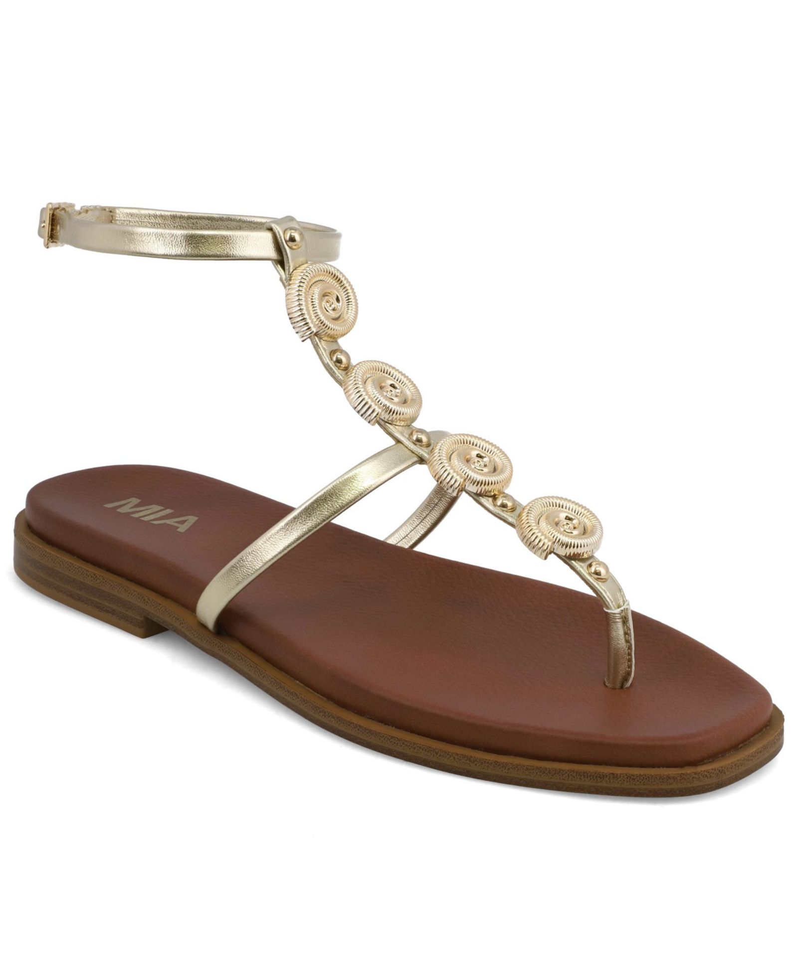 MIA Women's Dorcie Medallion Thong Gladiator Sandals