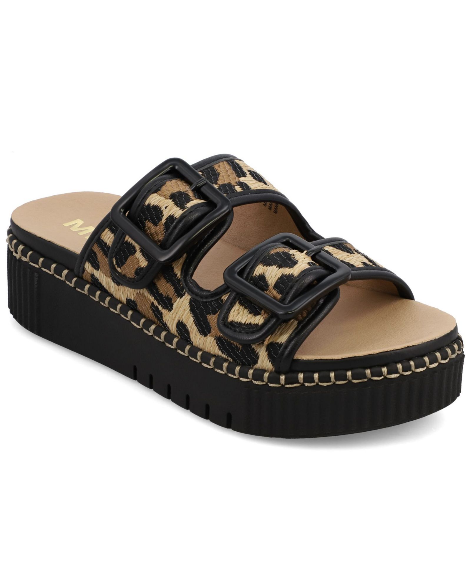 MIA Women's Jimenna Double Buckle Flatform Sandals