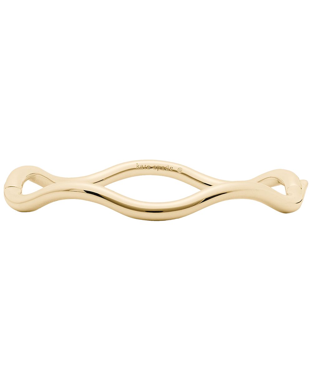 kate spade new york Gold-Tone Wave Thin Bangle Bracelet
