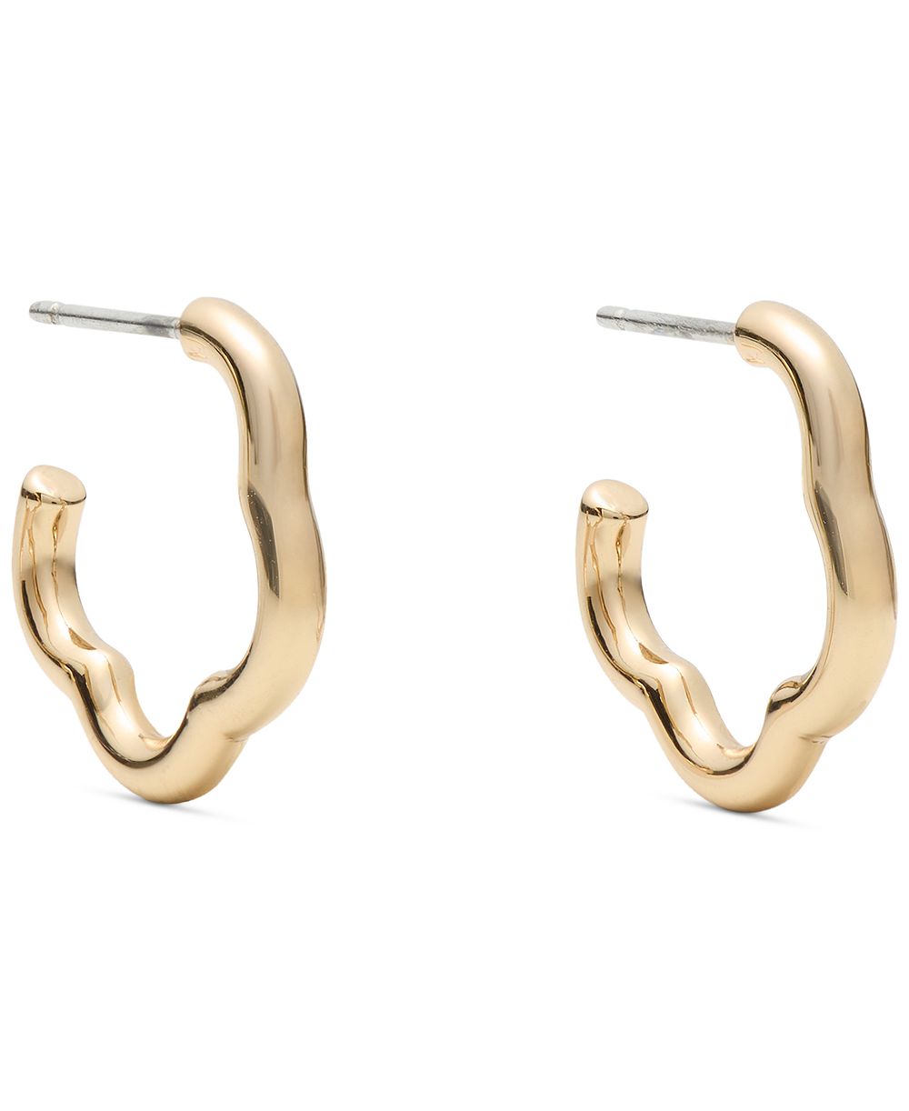 Серьги kate spade new york Gold-Tone Wave Huggie