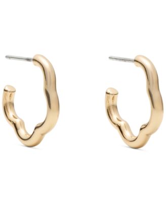 Серьги kate spade new york Gold-Tone Wave Huggie