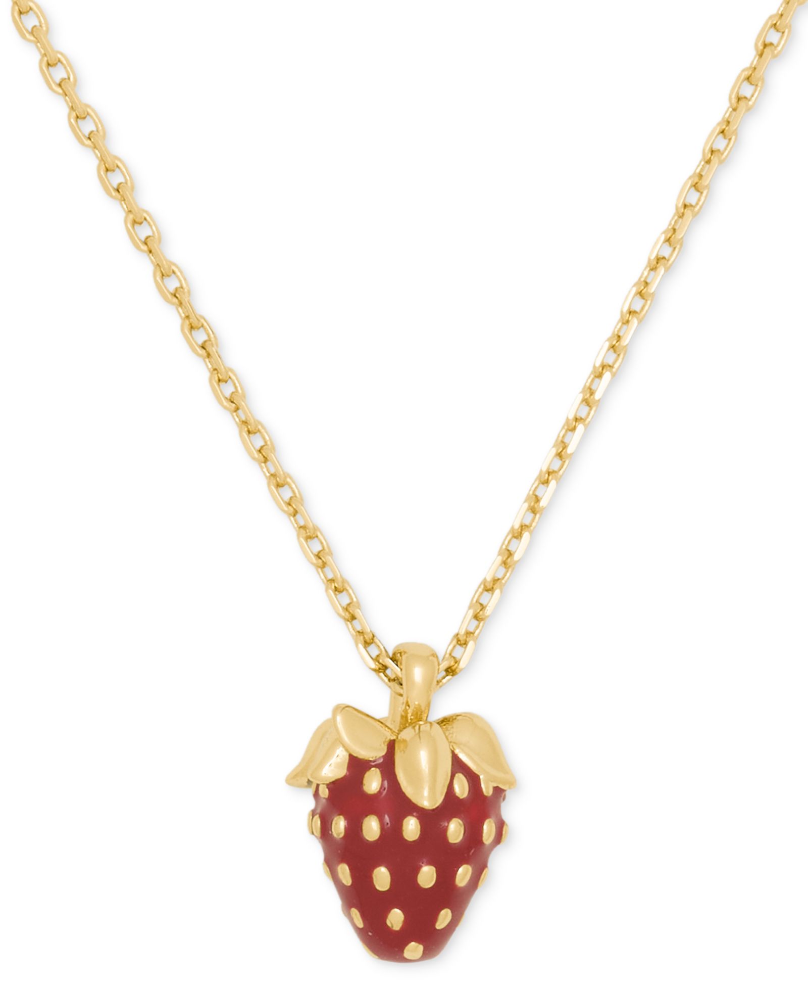 kate spade new york Gold-Tone Gifting You Make Me Berry Happy Short Pendant Necklace