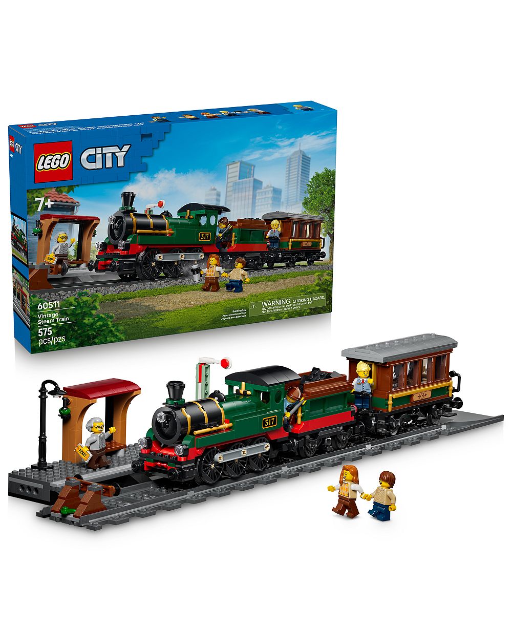 LEGO® City Vintage Steam Train 60511 конструктор, 575 деталей, для детей от 7 лет
