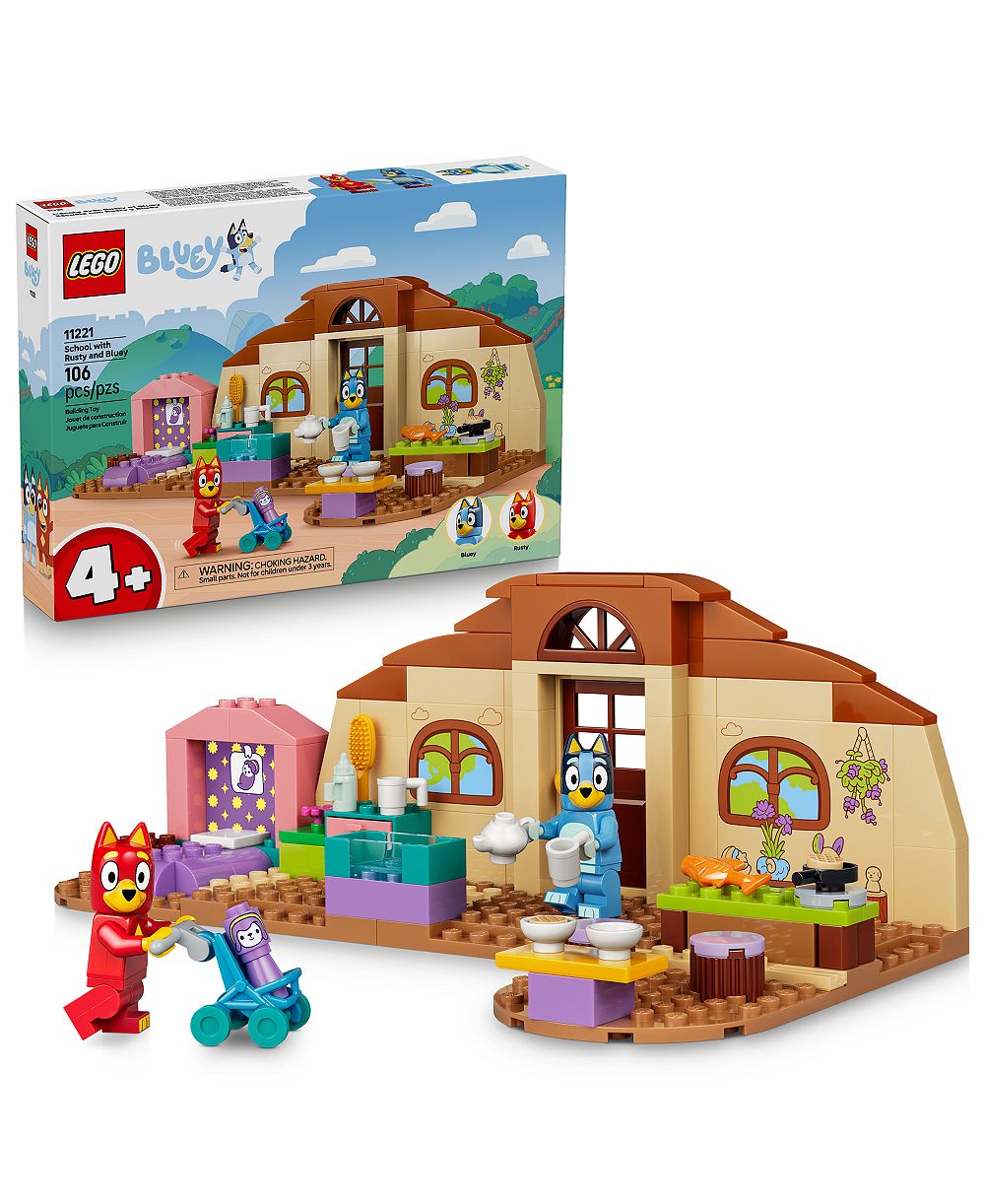 Конструктор LEGO® Bluey School with Rusty and Bluey 11221 106-Piece Building Set, Ages 4+